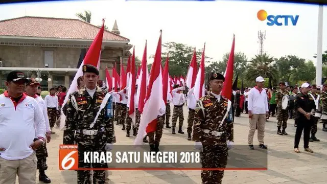 Dalam rangka sukseskan Kirab Satu Negeri 2018, GP Ansor menggelar apel dan doa bersama di Taman MakAM Pahlawan Kalibata, Jakarta Selatan.