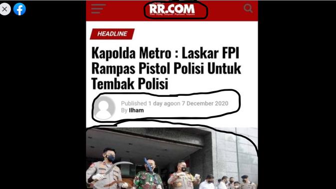 Cek Fakta Liputan6.com menelusuri klaim Kapolda Metro Jaya sebut Laskar FPI rampas pistol Polisi untuk tembak Polisi
