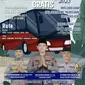 Kepolisian Resort (Polres) Garut, Jawa Barat menyediakan puluhan bis Antar Kota Antar Provinsi (AKAP) yang digunakan dalam program 'Mudik Presisi Polres Garut 2023' yang akan dibuka mulai 4-17 April mendatang. (Liputan6.com/Jayadi Supriadin)