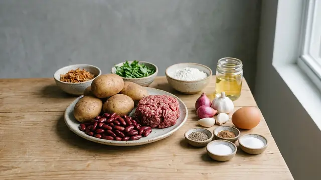 Ilustrasi resep perkedel kacang merah