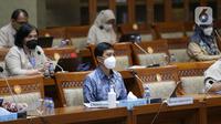 Wakil Menteri Kesehatan Dante Saksono Harbuwono mengikuti rapat kerja dengan Komisi IX DPR di Kompleks Parlemen, Senayan, Jakarta, Senin (23/5/2022). Rapat membahas kondisi terkini kasus hepatitis akut dan penjelasan persiapan pelaksanaan vaksinasi di Bulan Imunisasi Anak Nasional (BIAN) dan Bulan Imunisasi Anak Sekolah (BIAS) Tahun 2022. (Liputan6.com/Angga Yuniar)