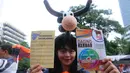 Perum Bulog mengkampanyekan konsumsi daging kerbau di Kantor Perum Bulog, Jakarta, Jumat (2/9). Acara tersebut dihadiri Menteri BUMN Rini Soemarno dan beberapa anggota Komisi IV DPR RI, dan ditemani jajaran direksi Perum Bulog. (Liputan6.com/Angga Yuniar)