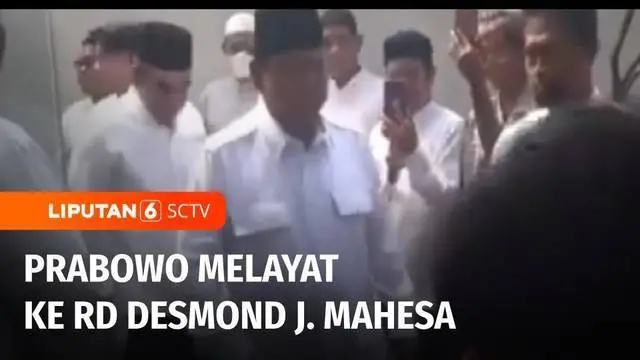 Prabowo Subianto melayat ke rumah duka almarhum Desmond J. Mahesa, Sabtu pagi. Bagi Prabowo, almarhum Desmond merupakan sosok aktivis yang memiliki andil besar dalam mendirikan Partai Gerindra.