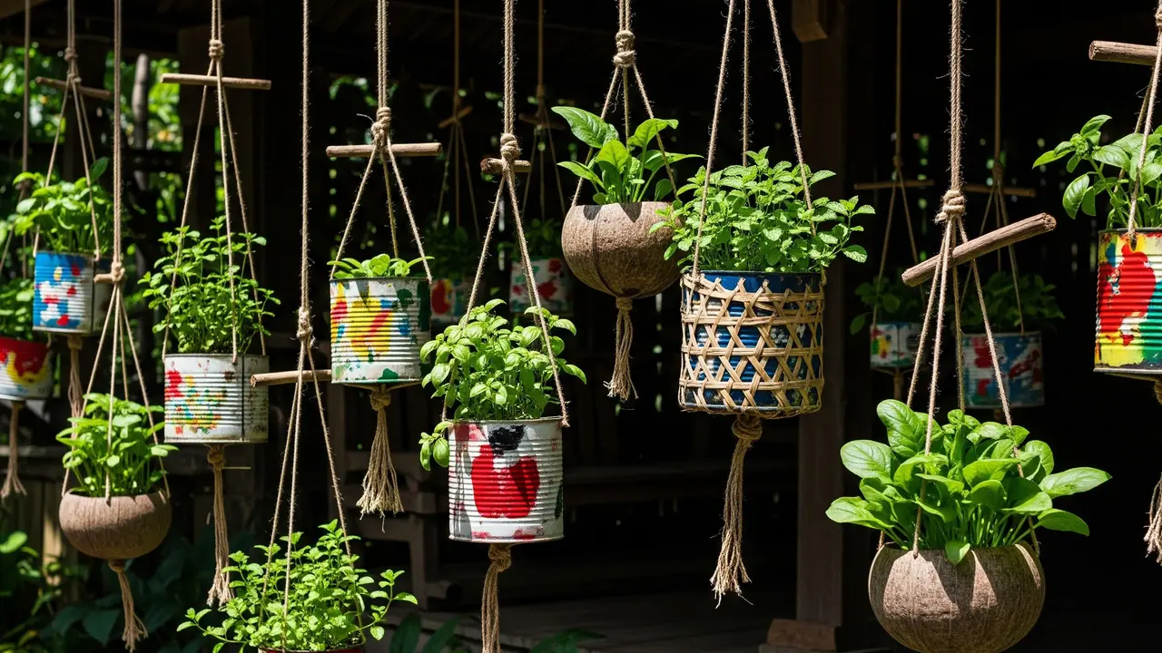 Inspirasi Teras dengan Pot Gantung