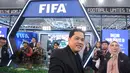Menpora Erick Thohir saat berada pada acara Indonesia Sports Summit 2025 (ISS 2025) resmi digelar di Indonesia Arena, Senayan, Jakarta pada Sabtu (6/12/2025).
