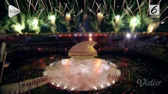 Atlet peraih lima emas Asian Para Games, Jendi Panggabean, dipercaya menyalakan obor tanda dimulainya Asian Para Games 2018.
