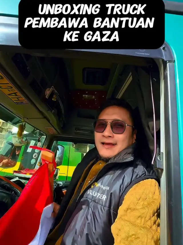Isi Barang pada Truk yang Dipakai Arie Untung ke Gaza. (instagram/ariekuntung)