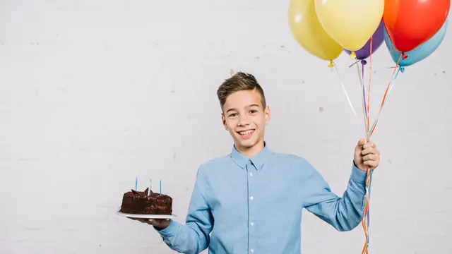 Ilustrasi ulang tahun, anak laki-laki