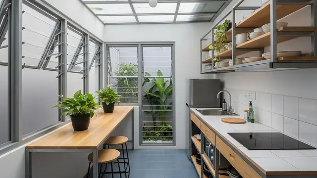9 Desain Dapur Cantik dari Baja Ringan yang Adem, Solusi Sirkulasi Maksimal