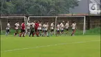 Pemain Persija Jakarta menggelar sesi latihan setelah masa jeda kompetisi di Nirwana Park, Sawangan, Jawa Barat, Rabu (4/1/2023). Pertandingan terdekat yang akan dihadapi Macan Kemayoran adalah melawan Persib Bandung pada laga tunda putaran pertama BRI Liga 1. (Bola.com/M Iqbal Ichsan)