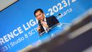 <p>Direktur Utama PT Liga Indonesia Baru (LIB), Ferry Paulus berbicara dalam acara konferensi pers Liga 1 2023/2024 di SCTV Tower, Senayan, Jakarta Pusat, Kamis (15/6/2023). (Bola.com/Bagaskara Lazuardi)</p>