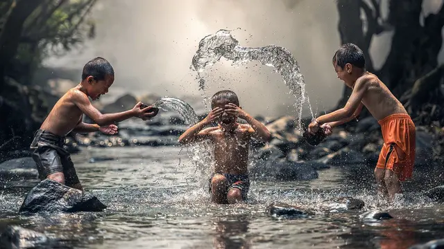 Ilustrasi air, sungai