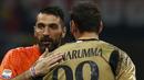 Kini Gianluigi Donnarumma harus terus meningkatkan prestasi yang sudah diraihnya. Beban berat disandang Donnarumma karena kerap disebut sebagai penerus dari kiper legendaris Italia, Gianluigi Buffon. (AFP/Marco Bertorello)