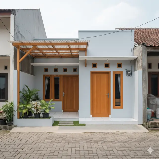Desain Inovatif Rumah Ukuran 6x9 di Lahan Sempit dalam Gang. Gemini