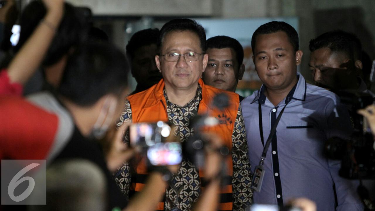 20160918- Irman Gusman Saat Kenakan Rompi Orange KPK-Jakarta- Helmi Afandi