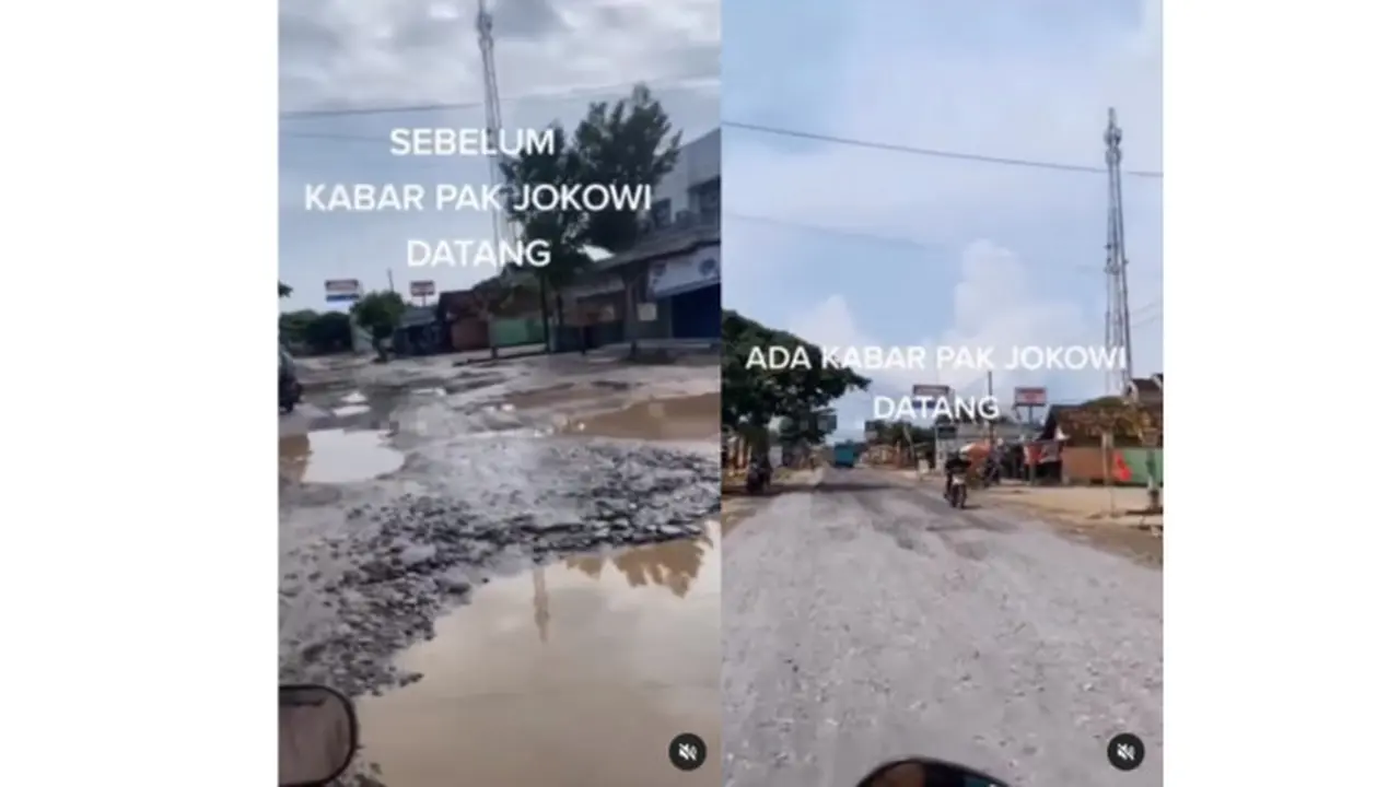 Jalanan Lampung Viral Diperbaiki