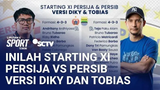 'Adu Mekanik' Starting XI Persija vs Persib Versi Diky Jakmania dan Tobias Viking | Liputan 6