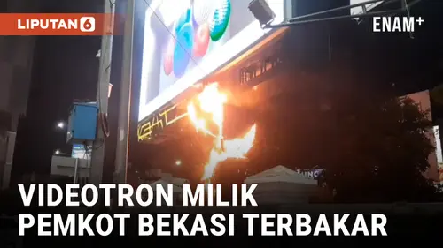 VIDEO: Diduga Korsleting, Videotron Milik Pemkot Bekasi Terbakar