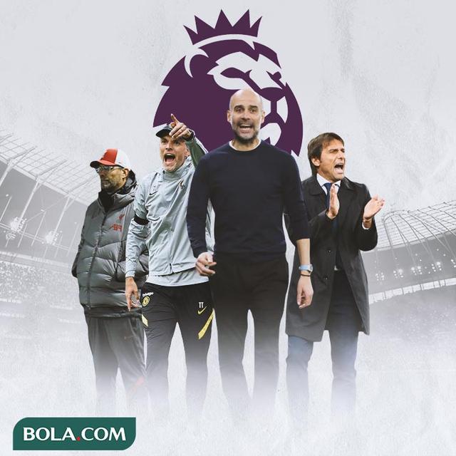 Premier League - Pep Guardiola, Jurgen Klopp, Antonio Conte, Thomas Tuchel