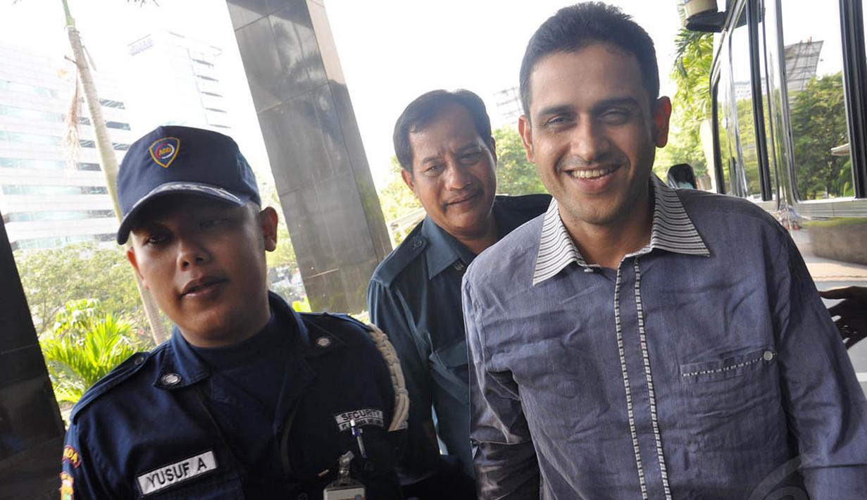 Sebelumnya, Nazaruddin sempat menyebut Edhie Baskoro Yudhoyono menerima uang 450 ribu US Dolar dari korupsi Wisma Atlet, Jakarta, (9/10/14). (Liputan6.com/Miftahul Hayat)  