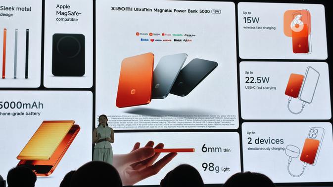 Xiaomi UltraThin Magnetic Power Bank 5000 15W. (Liputan6.com/ Yuslianson)