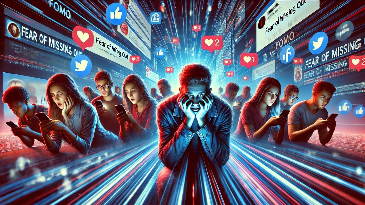Ilustrasi Fear of Missing Out (FOMO). (Foto by AI)