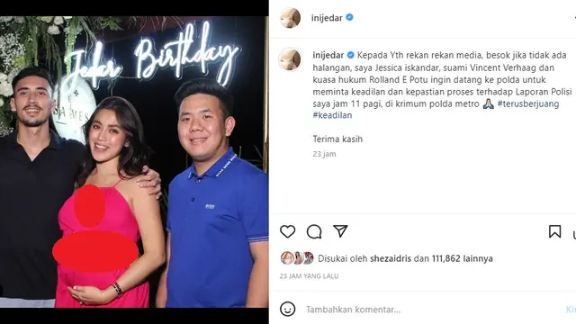Jessica Iskandar - Vincent Verhaag (Foto: Instagram/@inijedar)