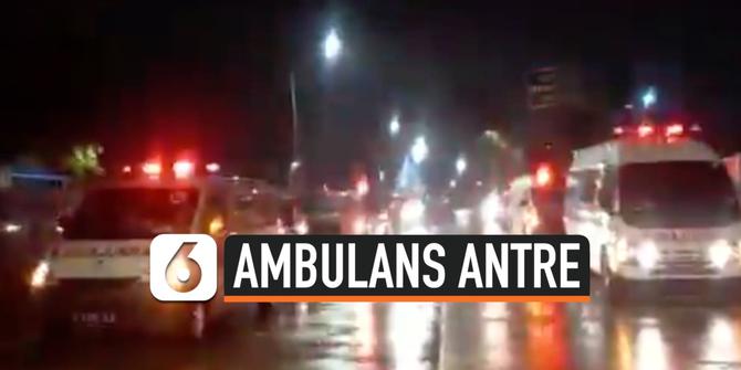 VIDEO: Viral, Antrean Ambulans Masuk RSDC Wisma Atlet Kemayoran