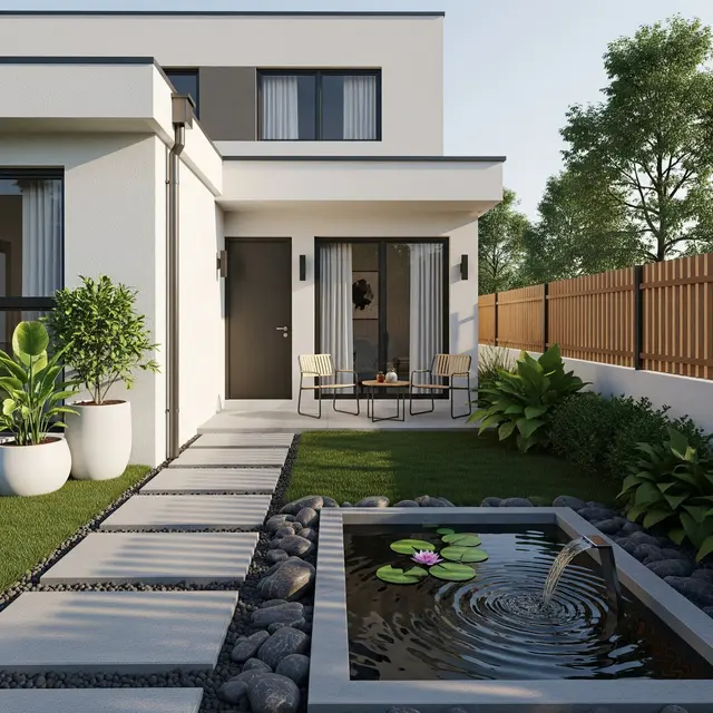 Rumah Tipe 36 dengan Taman Belakang Minimalis