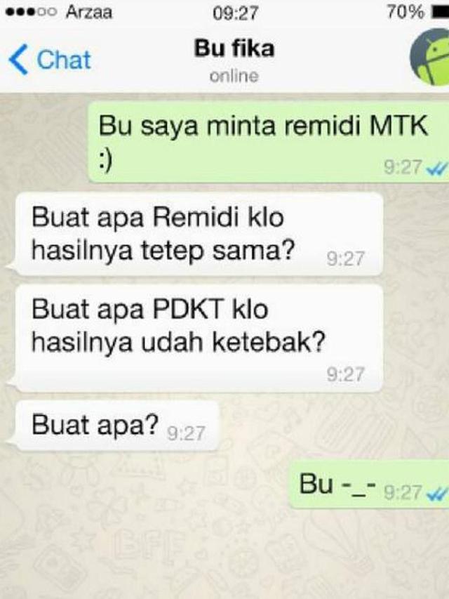 10 Chat Kocak Guru dan Murid Undang Gelak Tawa