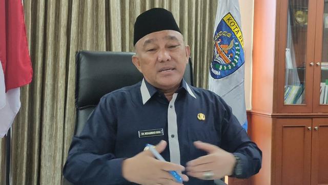 Wali Kota Depok, Mohammad Idris menerima rombongan Kementerian di Kantor Pemkot Depok. (Liputan6.com/Dicky Prihanto)