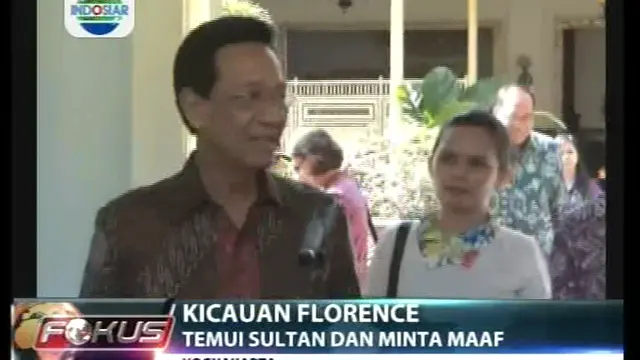 Kicauan Florence, Temui Sultan dan Minta Maaf