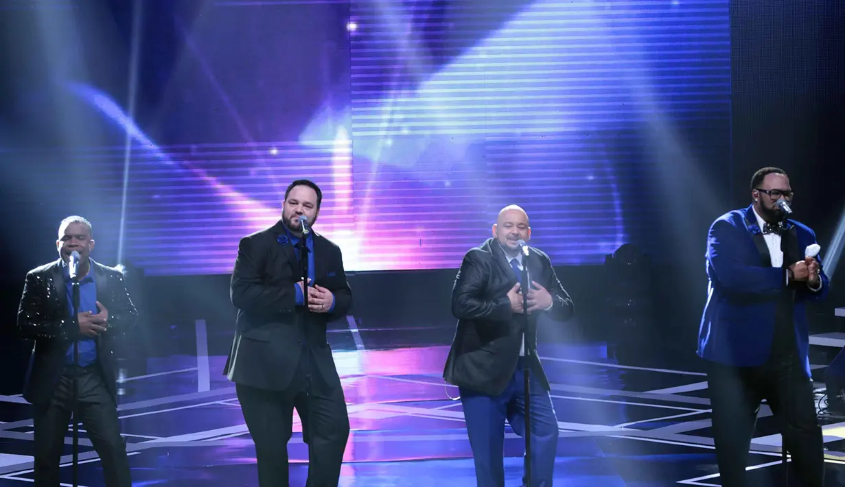 Rasa hormat menjadi bagian HUT, ia juga belajar bahasa Indonesia demi mengucapkan selamat ulang tahun Indosiar. Dengan sedikit terbata-bata, grup yang terdiri dari empat personel itu lancar mengucapkannya. (Deki Prayoga/Bintang.com)