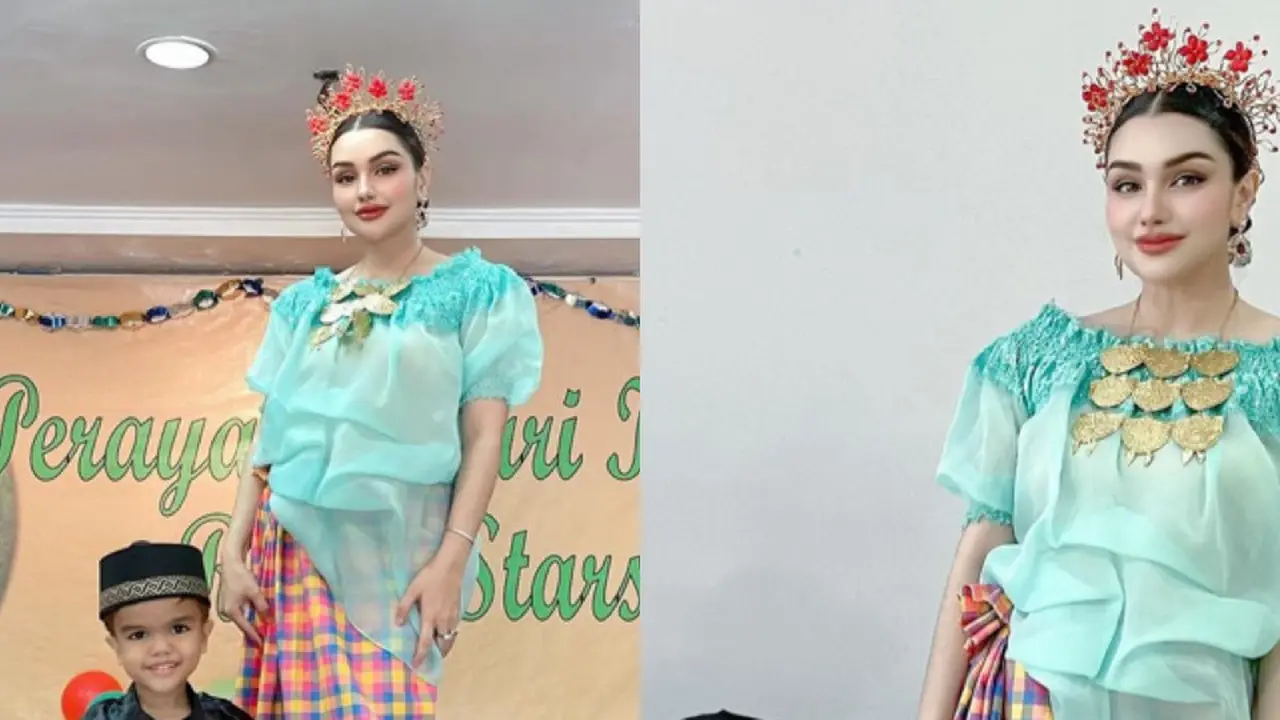 Nurah Syahfirah Istri Teuku Rafly Pasha Kenakan Baju Bodo saat Temani Putranya Rayakan Hari Kartini