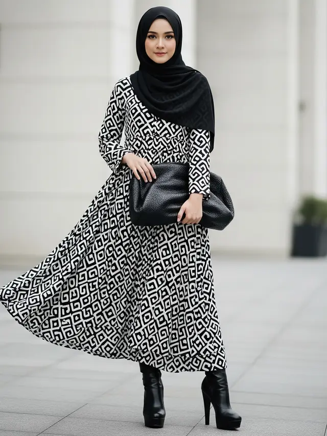 Mix anda Match Gamis Sepatu Tas