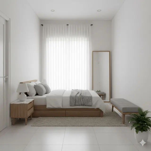 8 Desain Kamar Tidur Sempit Tapi Mewah, Bikin Ruangan Terlihat Luas dan Elegan