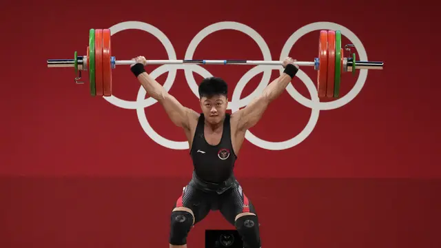 Foto: Rahmat Erwin Abdullah Sumbang Medali Perunggu dari Cabang Angkat Besi Kelas 73 Kg Putra Olimpiade Tokyo 2020