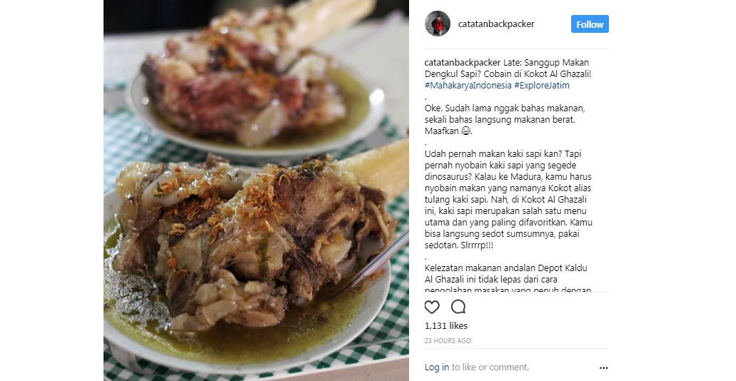 Sop Kaldu Al Ghozali asal Madura (instagram/catatanbackpacker)