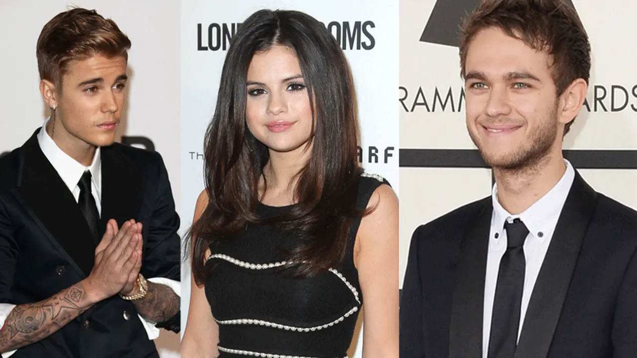 Selena Gomez, Justin Bieber, dan DJ Zedd.