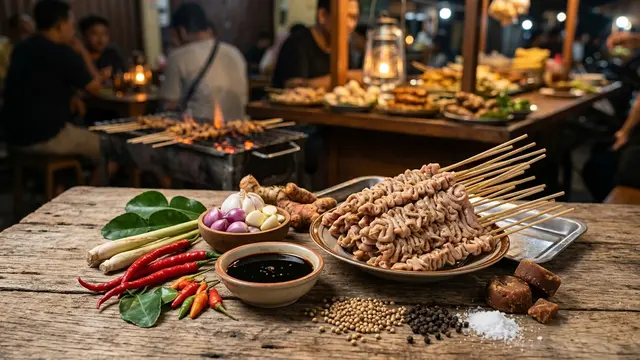 Resep Sate Usus Bumbu Kecap ala Angkringan (AI Generated)