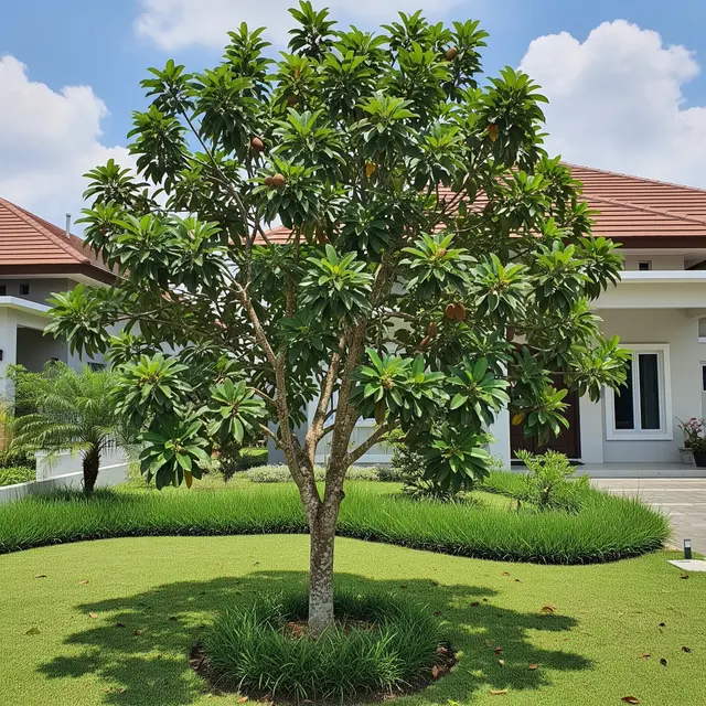 Pohon Buah yang Cocok untuk Halaman Rumah dengan Rumput Gajah Mini (Image by gemini AI)