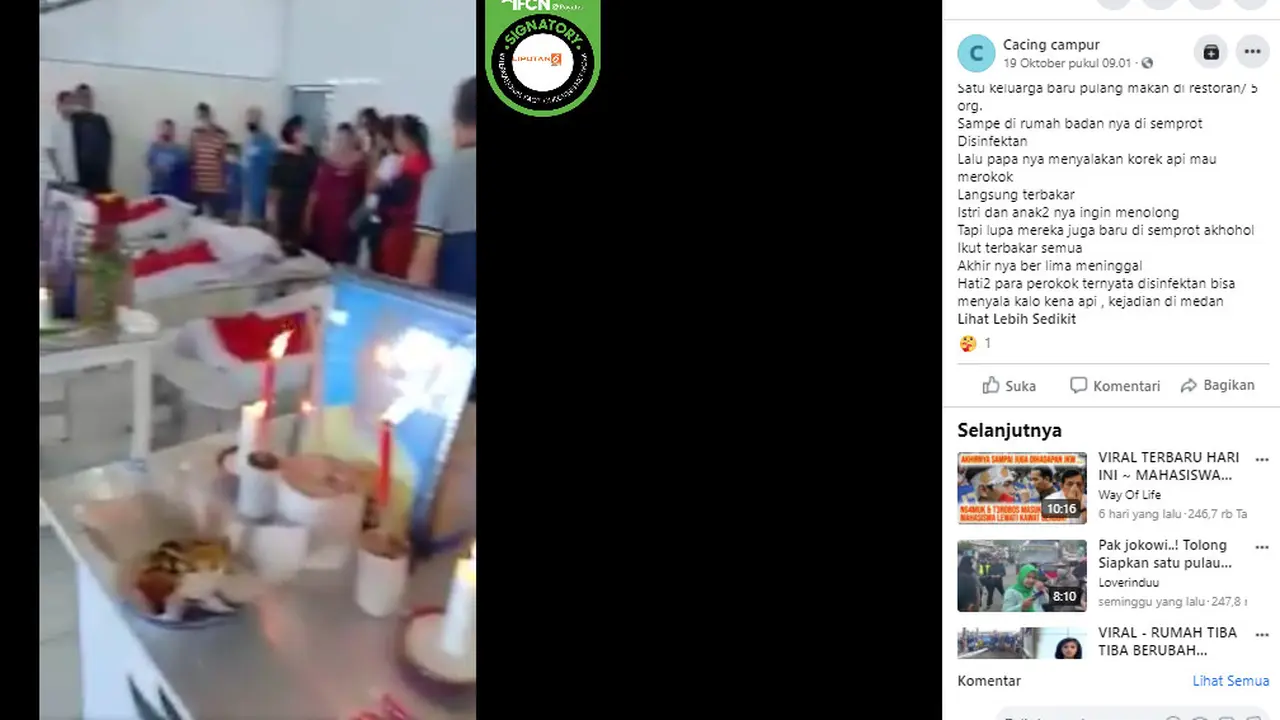 Penelusuran Satu Keluarga Meninggal Terbakar Akibat Pakai Disinfektan