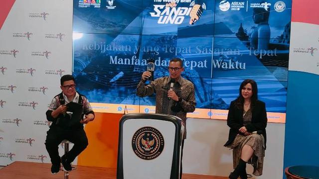 Menparekraf Sandiaga Uno dalam The Weekly Brief with Sandi Uno, 9 Januari 2023