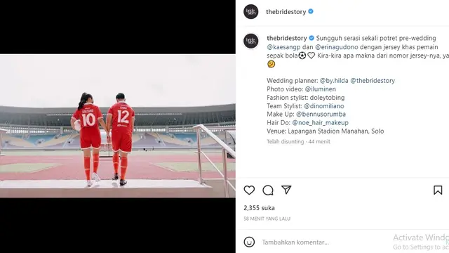 Kaesang Pangarep - Erina Gudono (Foto: Instagram/@thebridestory)