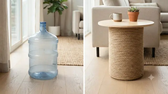 Langkah-Langkah Membuat Meja Samping Sofa dari Galon Bekas
