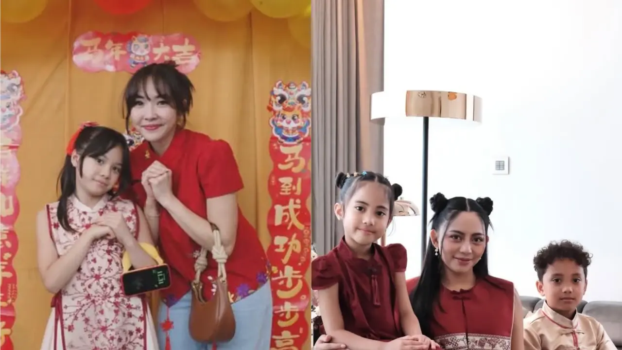 Serasi dan Penuh Cinta! Gaya Kompak Artis Ibu Tunggal Rayakan Imlek Bersama Buah Hati, Gisella Anastasia hingga Rachel Vennya