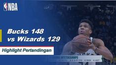 Giannis Antetokounmpo mencetak 43 poin, satu poin lebih rendah dari kariernya, ketika Milwaukee menurunkan Washington 148-129.