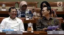 Menteri Kesehatan Terawan Agus Putranto (kiri) dan Dirut BPJS Kesehatan Fachmi Idris (kanan) saat rapat dengar pendapat dengan Komisi IX DPR di Kompleks Parlemen, Jakarta, Selasa (5/11/2019). Rapat membahas polemik kenaikan iuran BPJS Kesehatan. (Liputan6.com/JohanTallo)