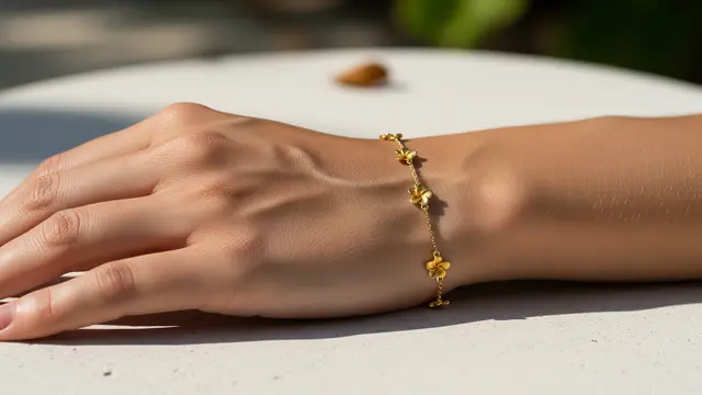 Model Gelang Emas Rantai Kombinasi Bunga Kecil/Gemini AI
