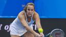 Jamila Wolfe dari Australia beraksi pada Piala Hopman di Perth, Australia  (7/1/2016). (AFP Photo/Tony Ashby) 